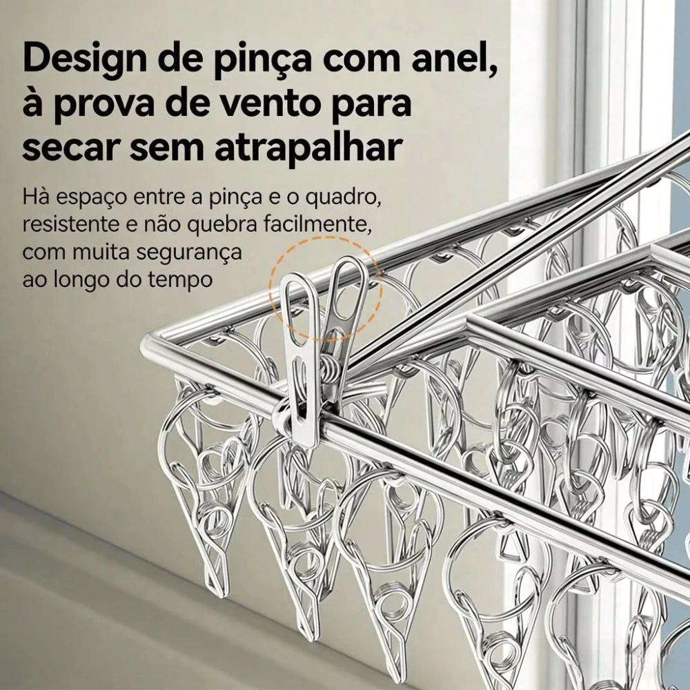 Grade Suspensa Multifuncional Veltrano Inox Durável - Secagem Rápida Sem Manchas